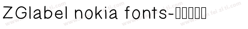 ZGlabel nokia fonts字体转换